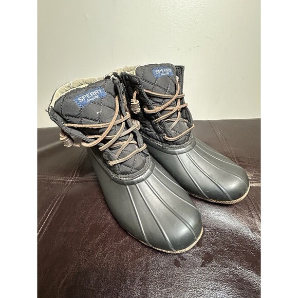 Sperry Women's Saltwater Quilted Duck Boot Rain Boot Sts94063 Size 8 - Picture 1 of 6